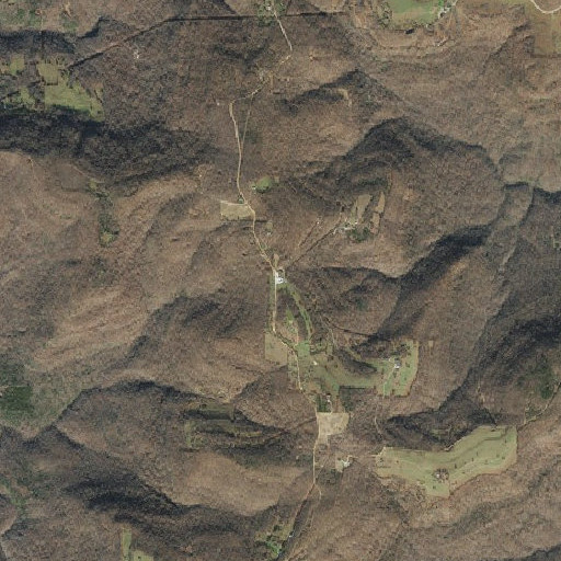 Aerial imagery of Shiloh Mountain, AR