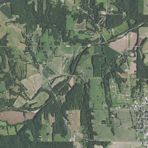 Aerial imagery of North River School, MO