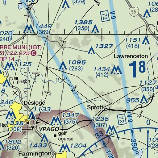 FAA VFR chart of Thurman, MO