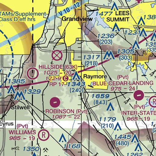 FAA VFR chart of Cedar Tree Square, MO