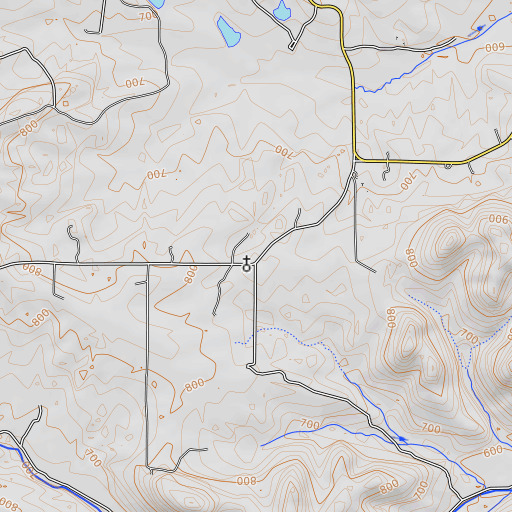 OpenTopoMap map of Oakgrove School, MO