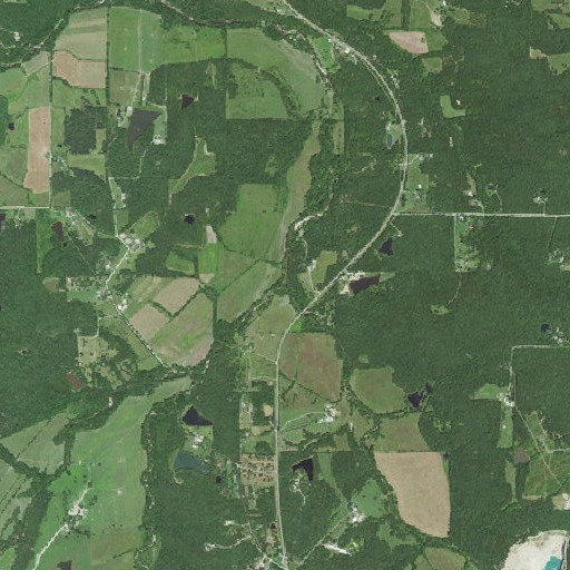Aerial imagery of Prairie Creek, MO