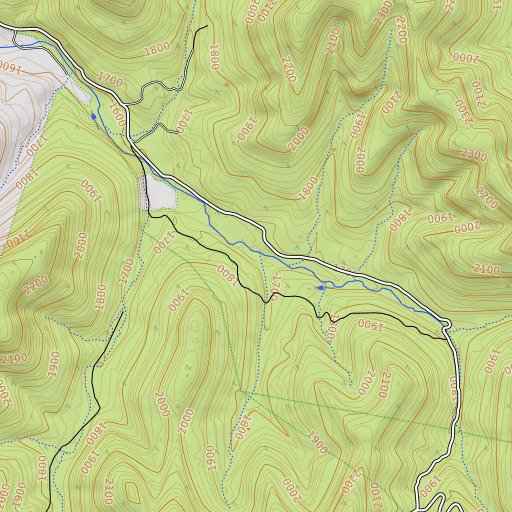 OpenTopoMap map of Snow Branch, AR