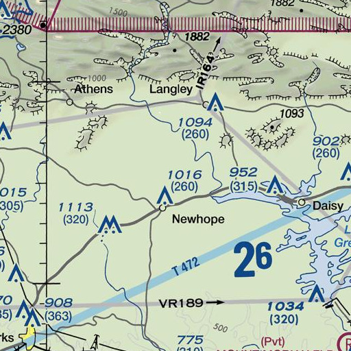 FAA VFR chart of Sugar Creek, AR