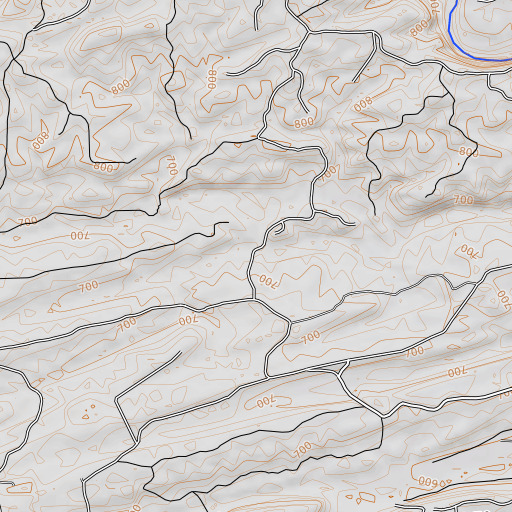 OpenTopoMap map of Sugar Creek, AR