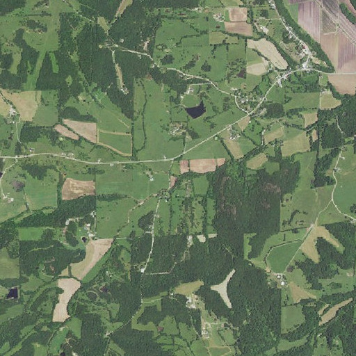 Aerial imagery of Bexten Branch, MO