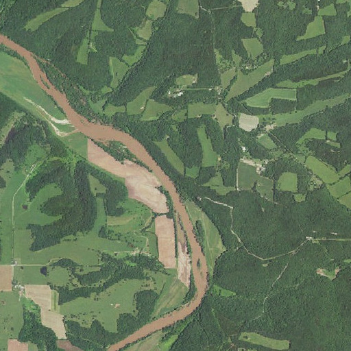 Aerial imagery of Hatchee Bluff, MO