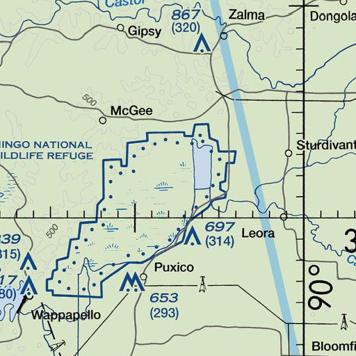 FAA VFR chart of Pool Eight, MO