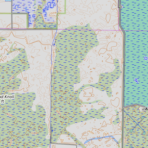 OpenTopoMap map of Pool Eight, MO