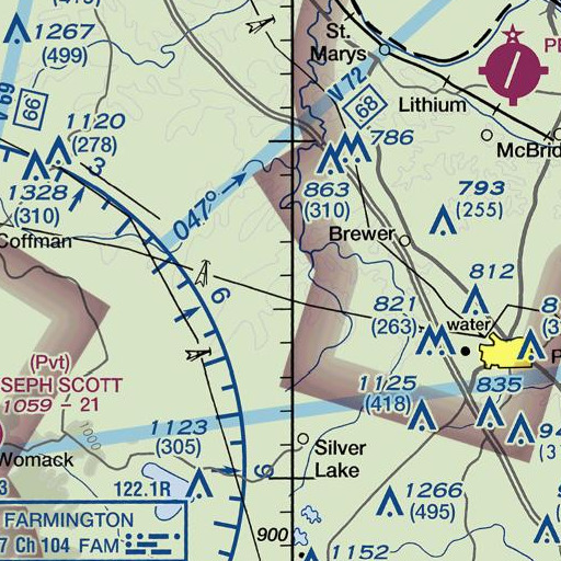 FAA VFR chart of High Knoll, MO