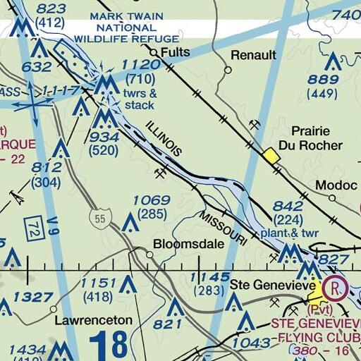FAA VFR chart of Backbone, MO