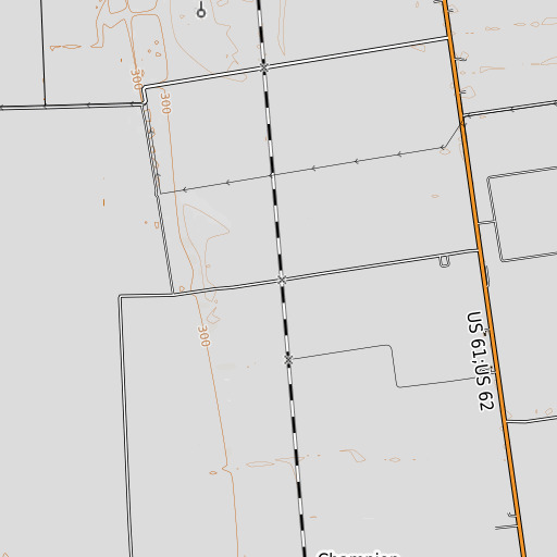 OpenTopoMap map of Bowman, MO