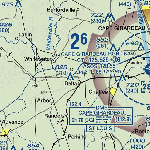 FAA VFR chart of Deray, MO