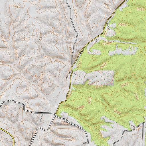 OpenTopoMap map of Howe, MO