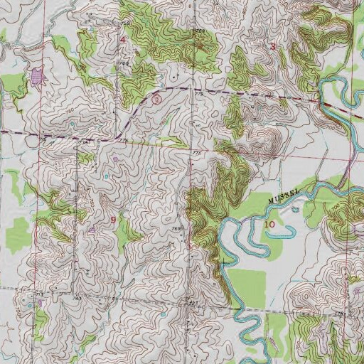 USGS 24K topo map of Trade, MO