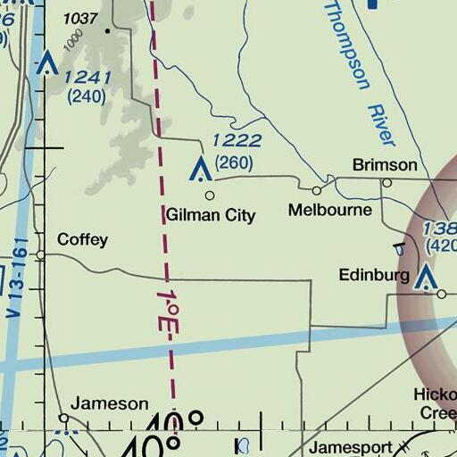 FAA VFR chart of Bancroft, MO