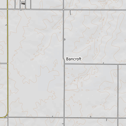 OpenTopoMap map of Bancroft, MO