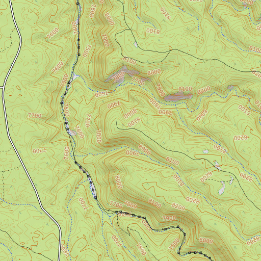 OpenTopoMap map of Lost Point, AZ