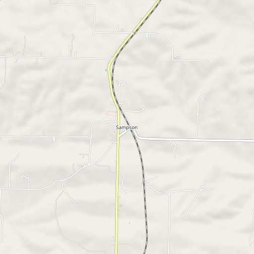 OpenStreetMap map of Sampson, MO