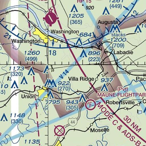 FAA VFR chart of Gildehaus School, MO