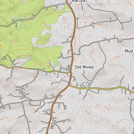 OpenTopoMap map of Saint Joachim School, MO