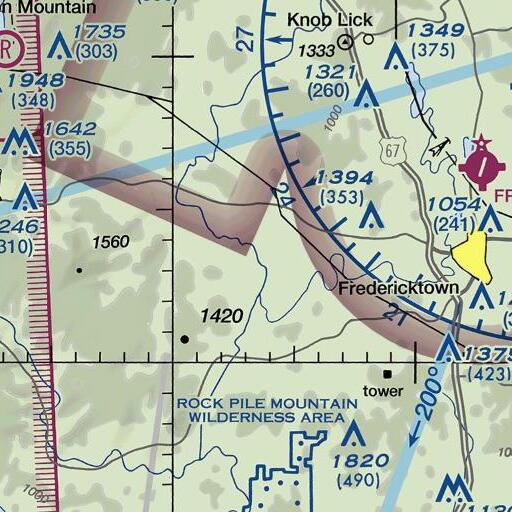 FAA VFR chart of Einstein Mine, MO