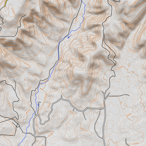 OpenTopoMap map of Youngs Point, AR