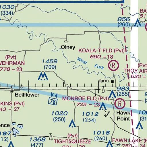 FAA VFR chart of Beck School (historical), MO