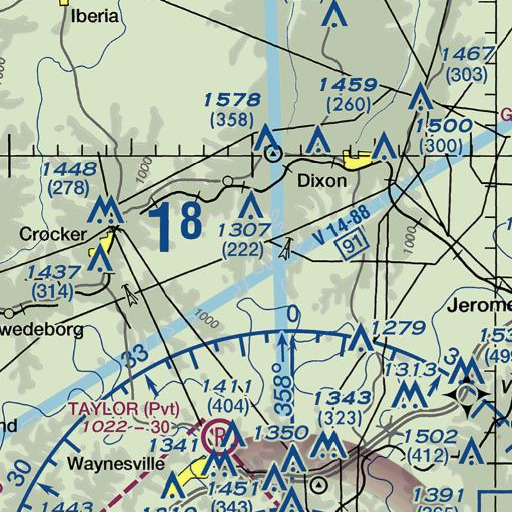 FAA VFR chart of Hamilton School, MO