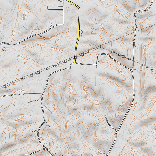OpenTopoMap map of Hamilton School, MO