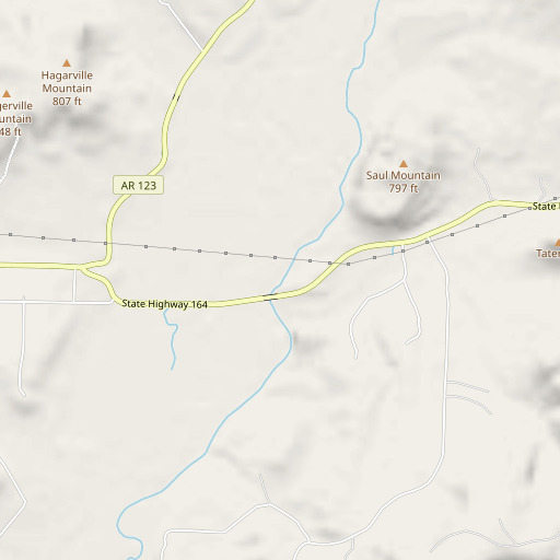 OpenStreetMap map of Dry Creek, AR