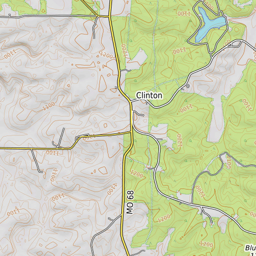 OpenTopoMap map of Smith Mine, MO