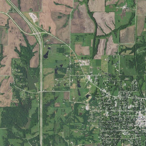 Aerial imagery of Howard School, MO