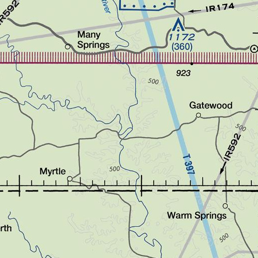 FAA VFR chart of Thomasons Mill, MO