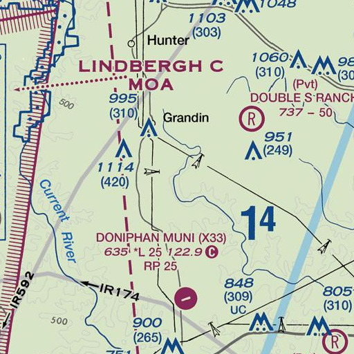 FAA VFR chart of Shiloh School, MO