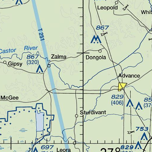 FAA VFR chart of Greenbrier School, MO
