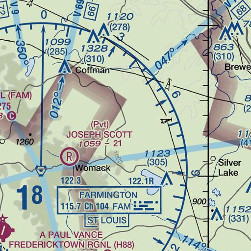 FAA VFR chart of Centenial School, MO