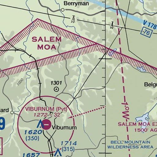 FAA VFR chart of Bailey Branch, MO
