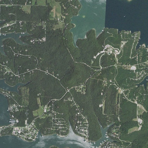 Aerial imagery of Bread Tray Mountain, MO