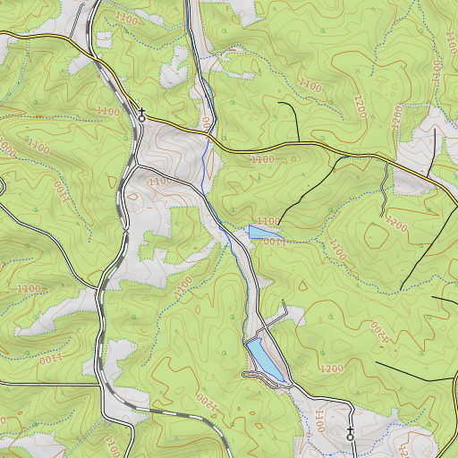 OpenTopoMap map of Buzzard Hollow, MO