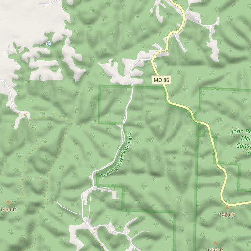 OpenStreetMap map of Camp Opboca, MO