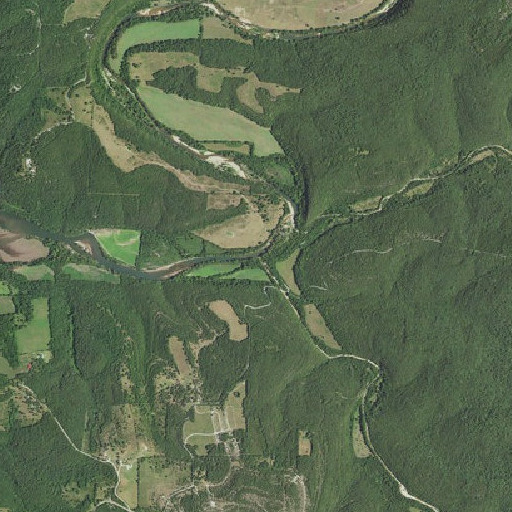 Aerial imagery of Cane Creek, MO