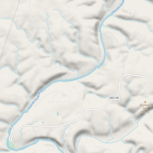 OpenStreetMap map of Click Hollow, MO