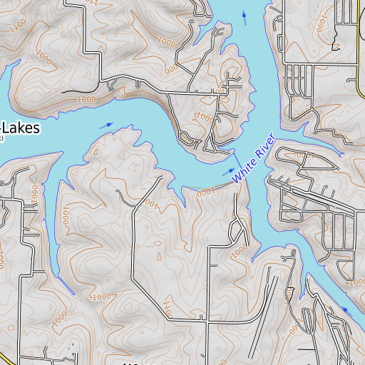 OpenTopoMap map of Darity Branch, MO