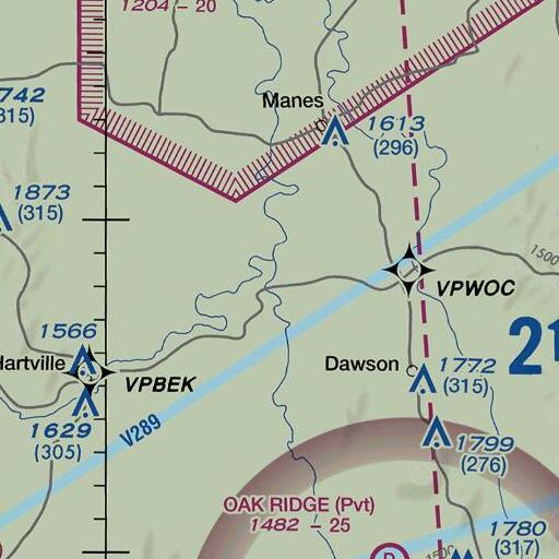 FAA VFR chart of Dove Creek, MO