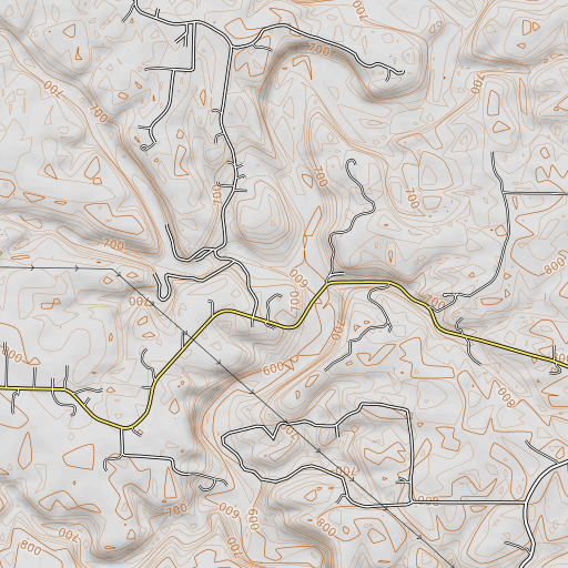 OpenTopoMap map of Dunlap Creek, MO