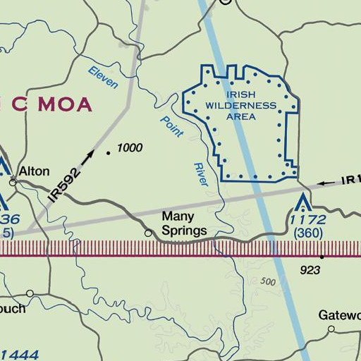 FAA VFR chart of Jones Spring, MO
