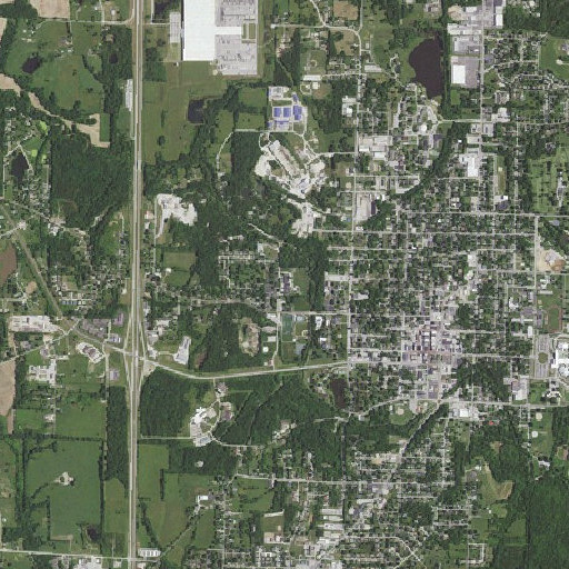 Aerial imagery of McIntire School, MO