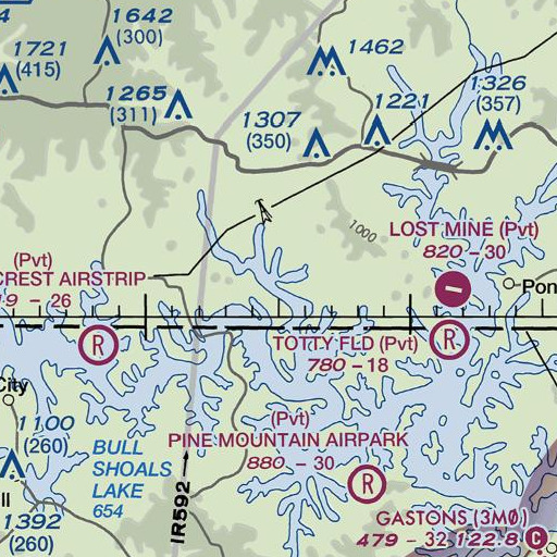 FAA VFR chart of McVey Branch, MO