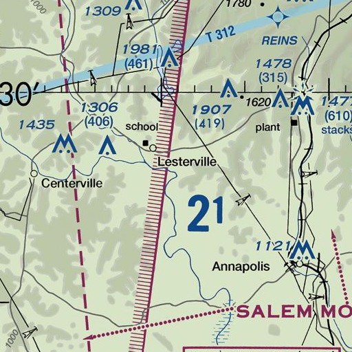 FAA VFR chart of Mill Creek, MO